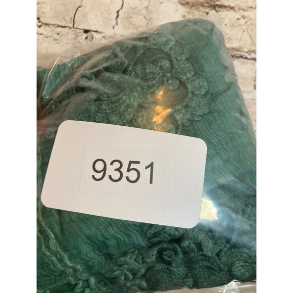 Soft Surroundings Silk Tunic Top Womens Petite Large Green Crinkled Embroidery - Picture 12 of 15